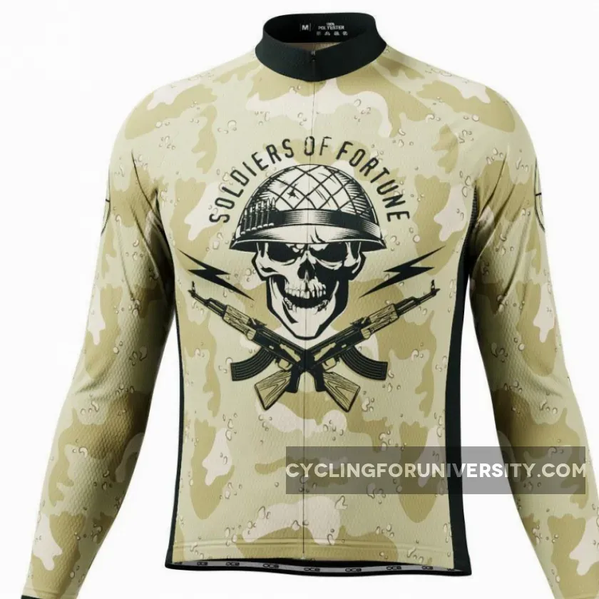 Men's Soldiers of Fortune Camo Long Sleeve Cycling Jersey