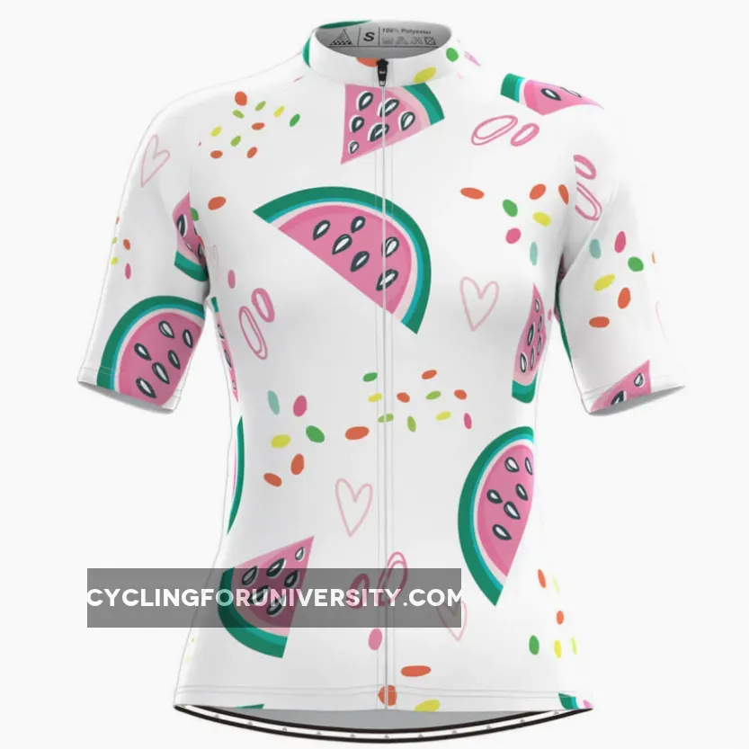 Women's Fruit Print Cycling Jersey - Watermelon Restock