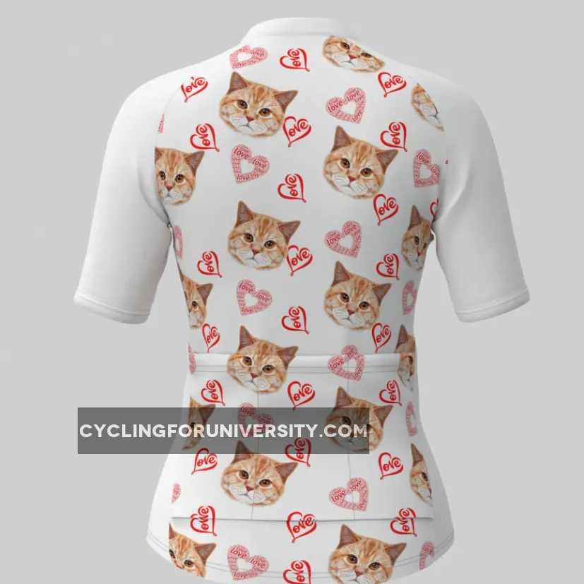 Custom Cat Face V4 Women's Jersey-White For Sale