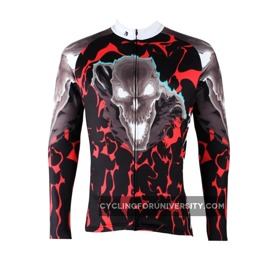ILPALADINO Hell Skull Men's Cycling Jersey Biking Shirt Comfortable Exercise Bicycling Pro Cycle Clothing Racing Apparel Outdoor Sports Leisure Biking Shirts 290