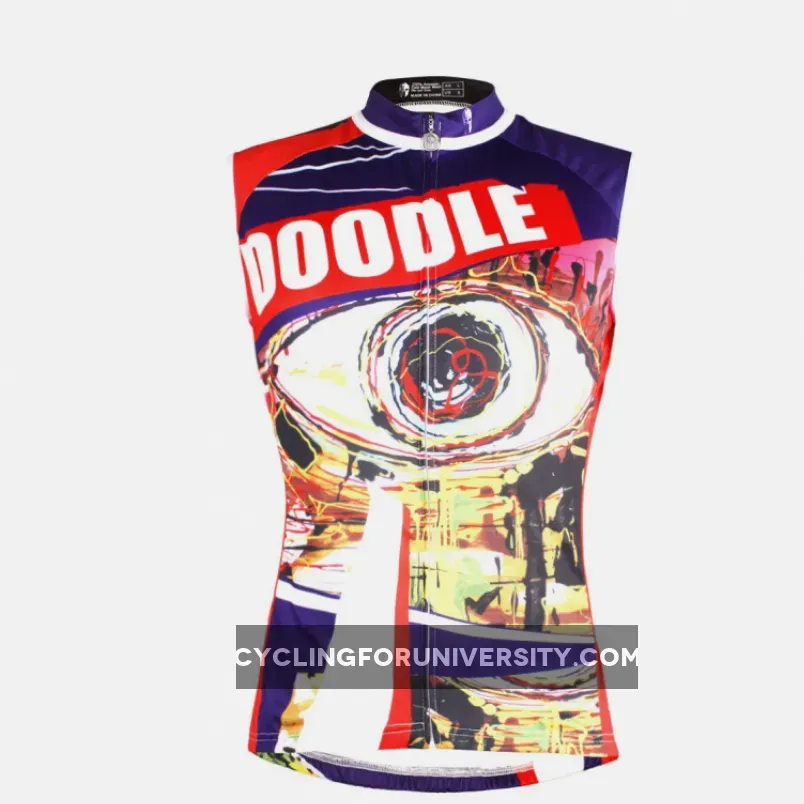 Doodle Eyes Abstract Art Men's Cycling Sleeveless Bike jersey T-shirt Summer Spring Road Bike Wear Mountain Bike MTB Clothes Sports Apparel Top NO.W 667