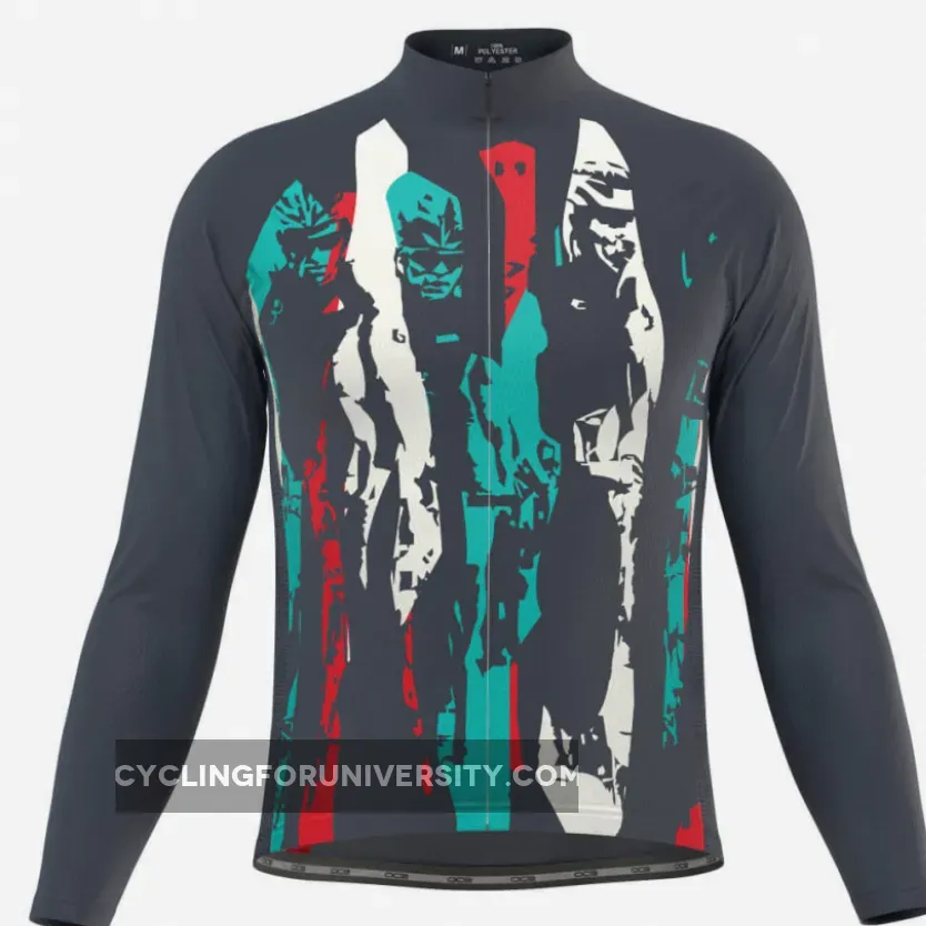 Men's Velo Abstract Long Sleeve Cycling Jersey Online