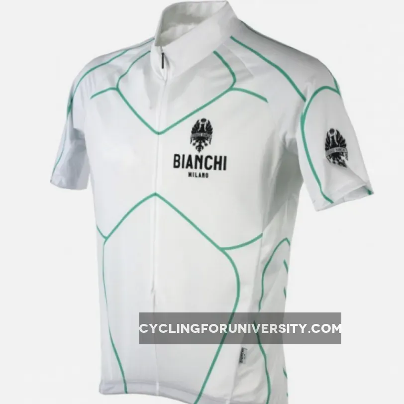 Bianchi Milano Short Sleeve Jersey E11ALBEN White Outlet