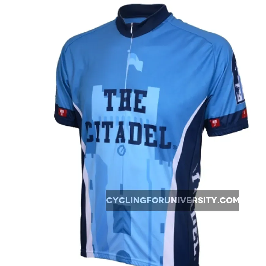The Citadel Bulldogs 3/4 zip Men's Short Sleeve Cycling Jersey