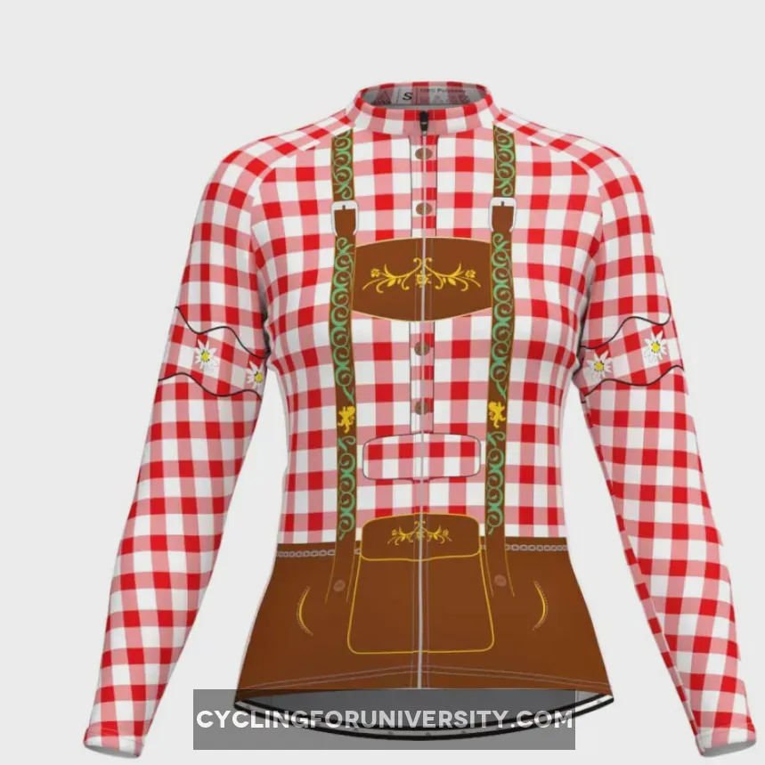 Tirolese Women's Long Sleeve Cycling Jersey Red To Buy