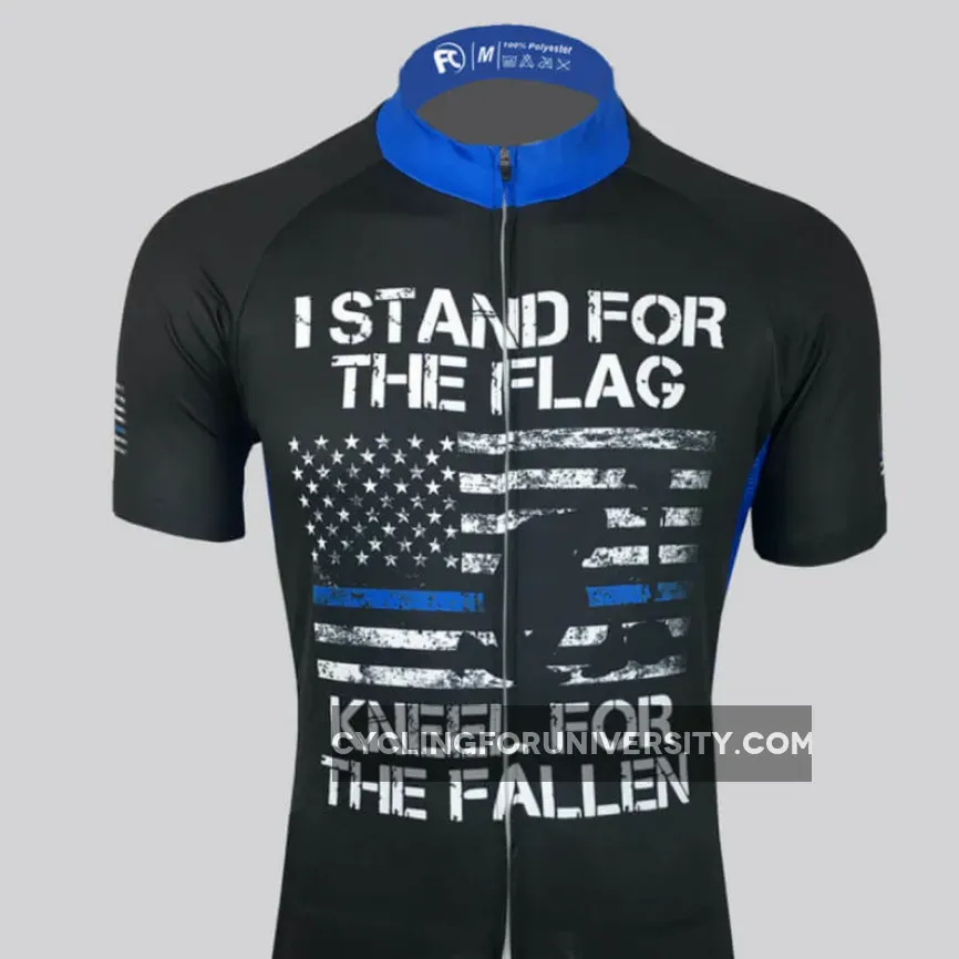 Kneel The Fallen Blue Flag Cycling Jersey Online