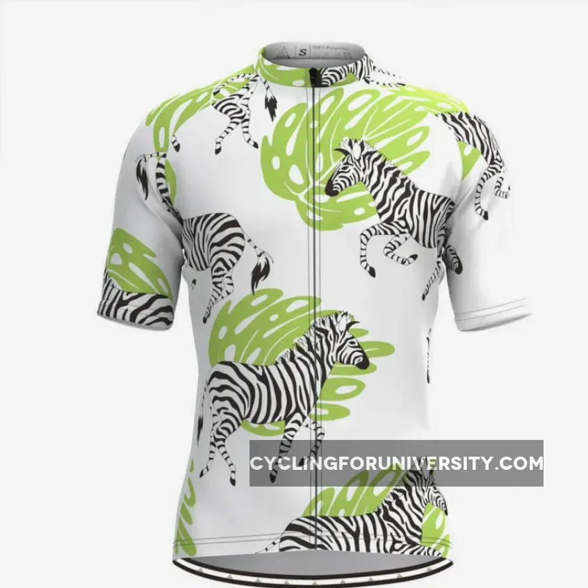 Men's Zebra Print Aloha Hawaiian Cycling Jersey Restock