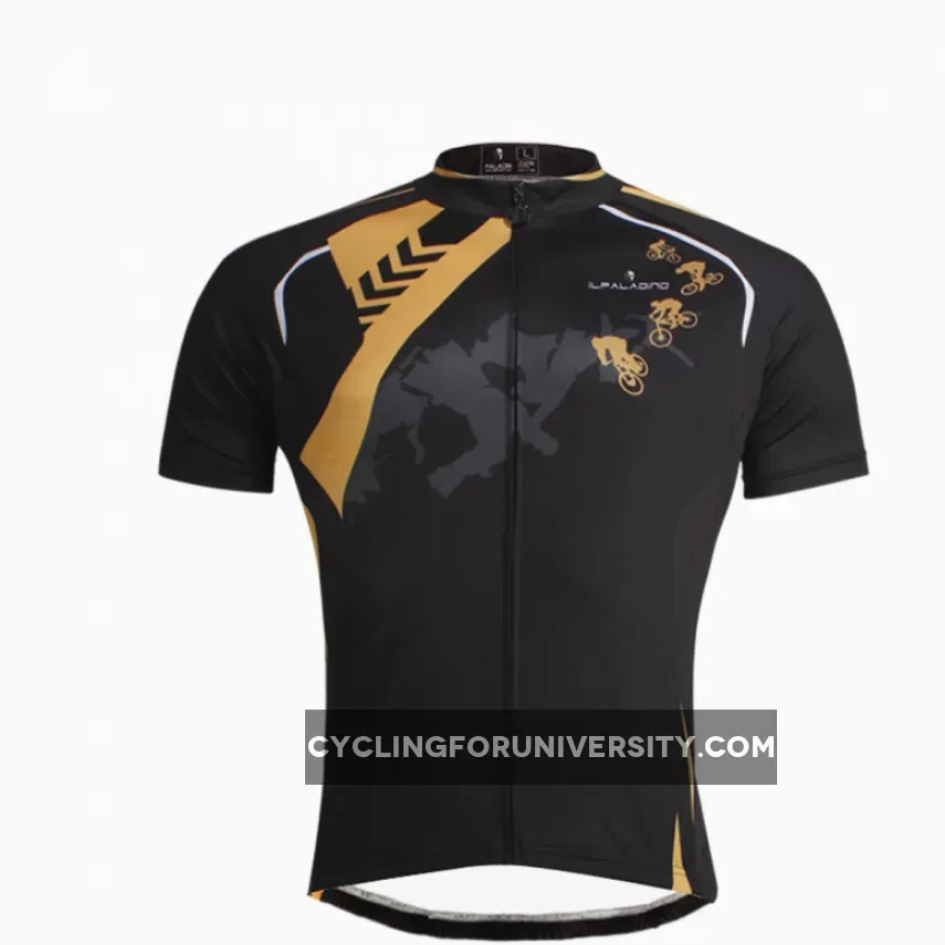 Black Cyclist Cycling Jersey Men's Short-Sleeve Bicycling Summer NO.645