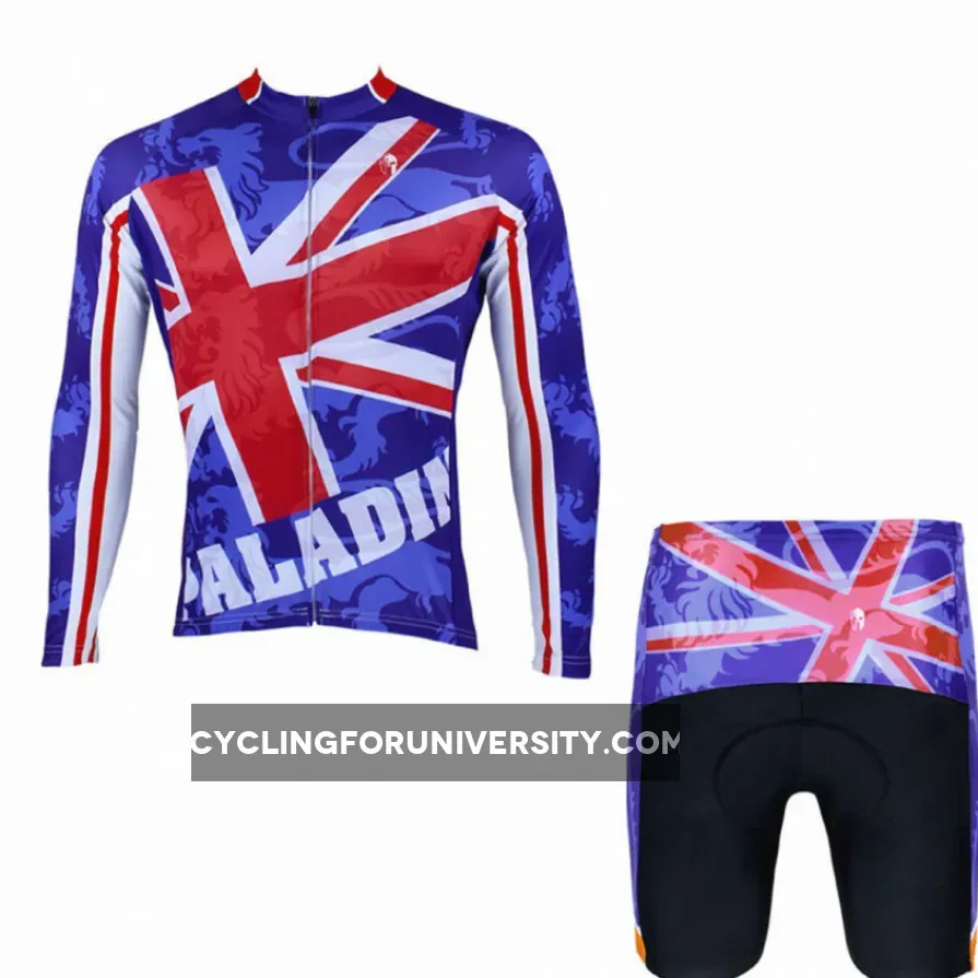 ILPALADINO the Union Jack UK Man's Long-sleeve Cycling Jersey Team Kit Jacket T-shirt Summer Spring Autumn Clothes Sportswear Suit NO.002