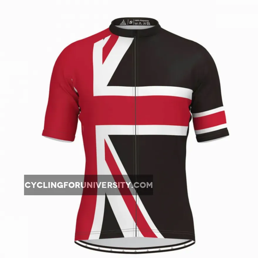 United Kingdom Flag Men's Cycling Jersey Black Outlet