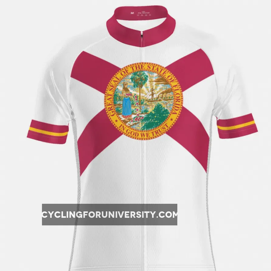 Men's Florida State Flag Short Sleeve Cycling Jersey Outlet