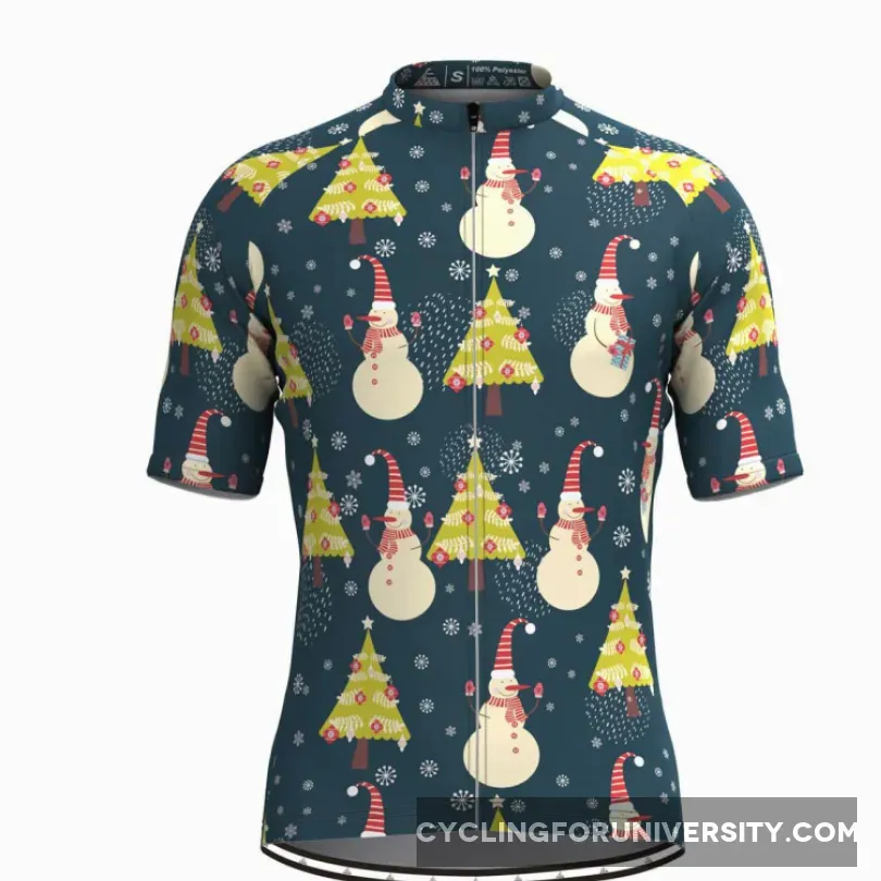 Snowman Merry Christmas Cycling Jersey For Sale