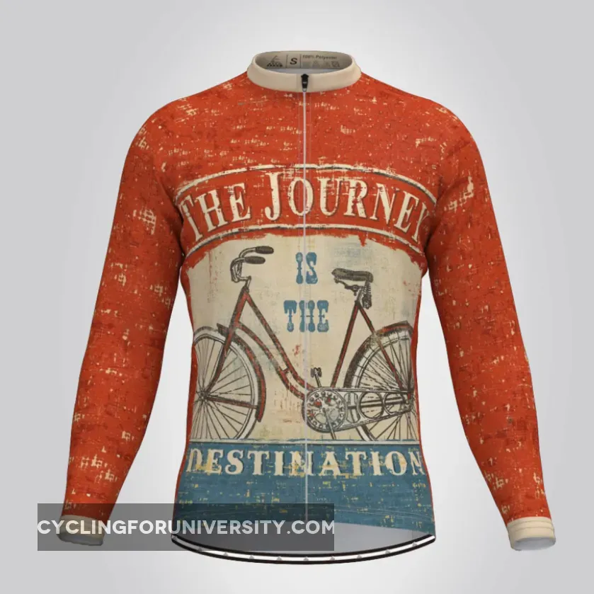 The Journey is The Destination LS Cycling Jersey Red