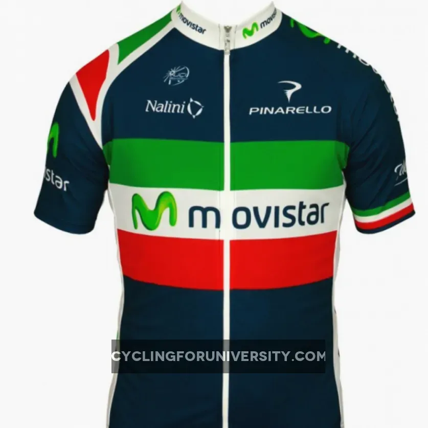 MOVISTAR italienischer Meister 2012 Radsport-Profi-Team Short Sleeve Jersey