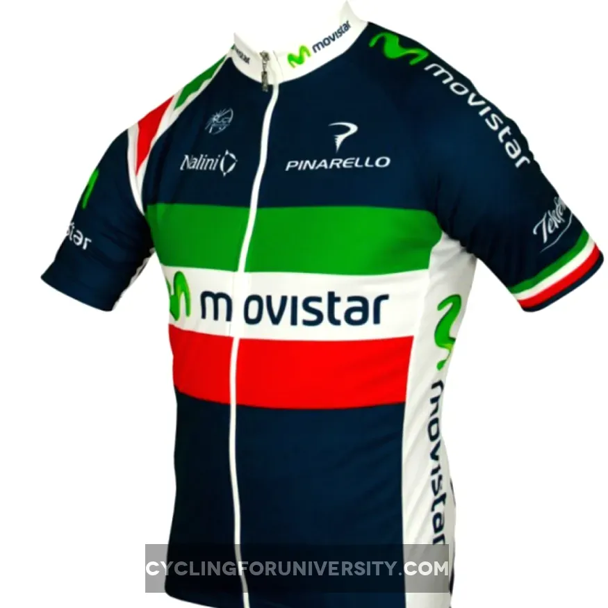 MOVISTAR italienischer Meister 2012 Radsport-Profi-Team Short Sleeve Jersey