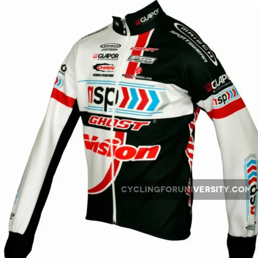 NSP-GHOST 2012 Maisch Radsport-Profi-Team Winter Fleece Long Sleeve Jersey Jacket