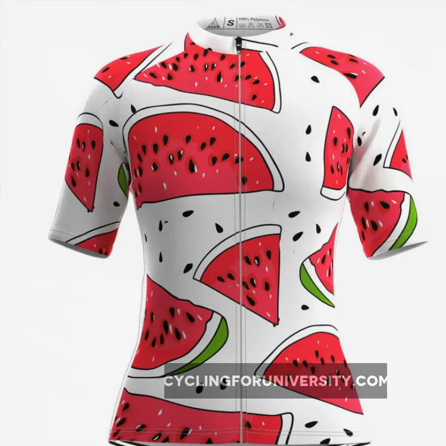 Women's Watermelon Petals Print Cycling Jersey Brand New