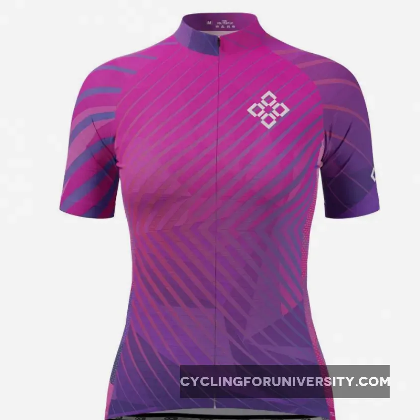 Women's Pink Geo Short Sleeve Cycling Jersey Outlet