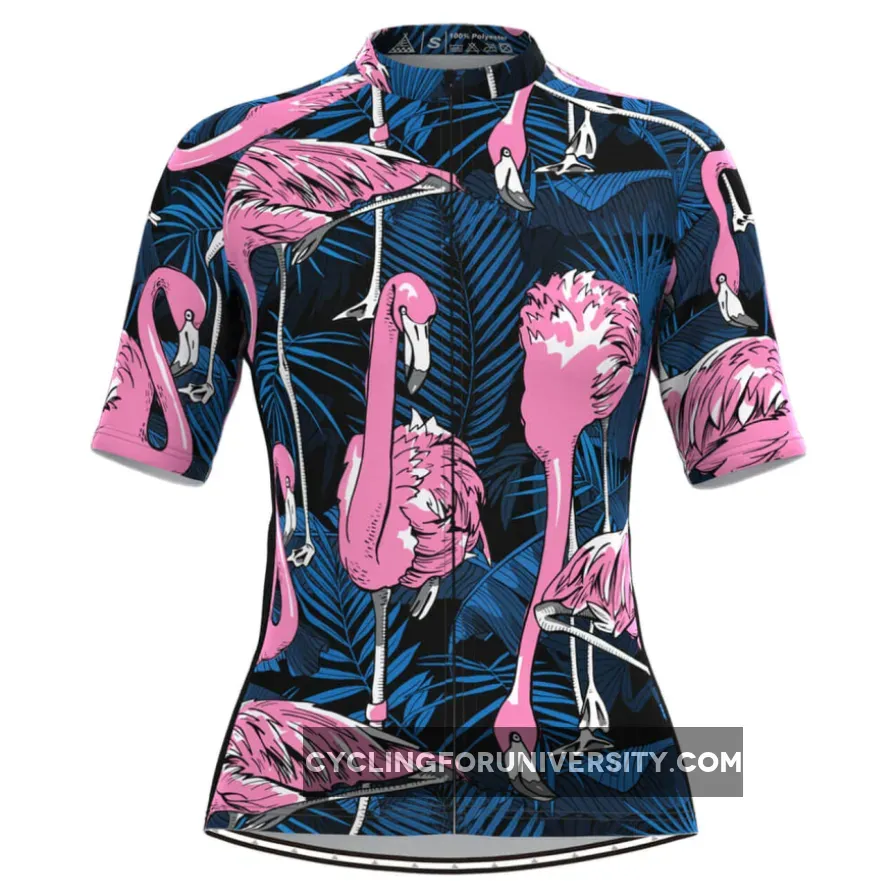 Women's Hawaiian Aloha Flamingo Print Cycling Jersey