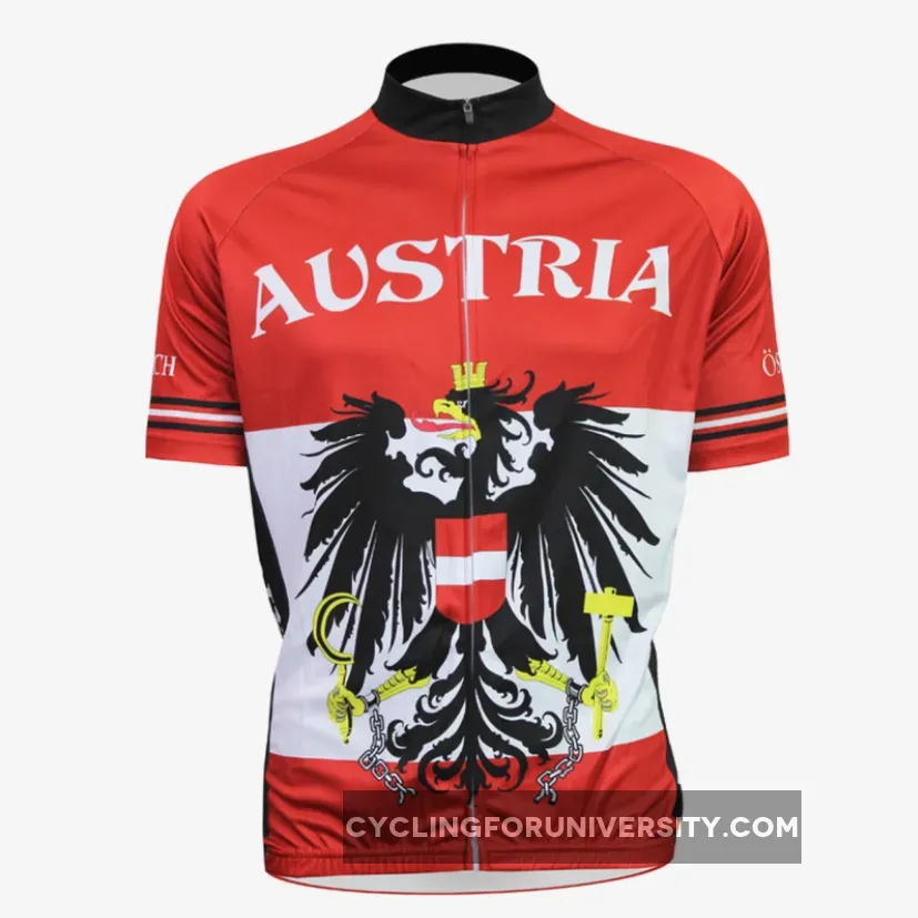 Austria Osterreich Flag Men's Cycling Jersey For Sale