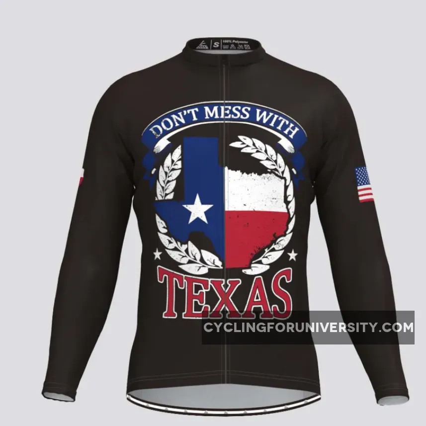Don't Mess with Texas Men's LS Cycling Jersey Black