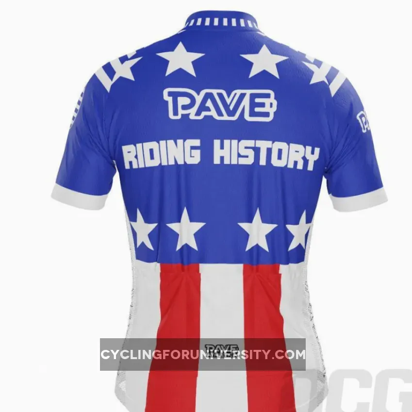 PAVE Athletic Blue Americas Short Sleeve Cycling Jersey