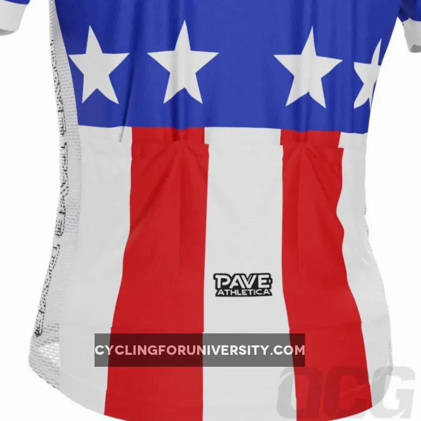 PAVE Athletic Blue Americas Short Sleeve Cycling Jersey