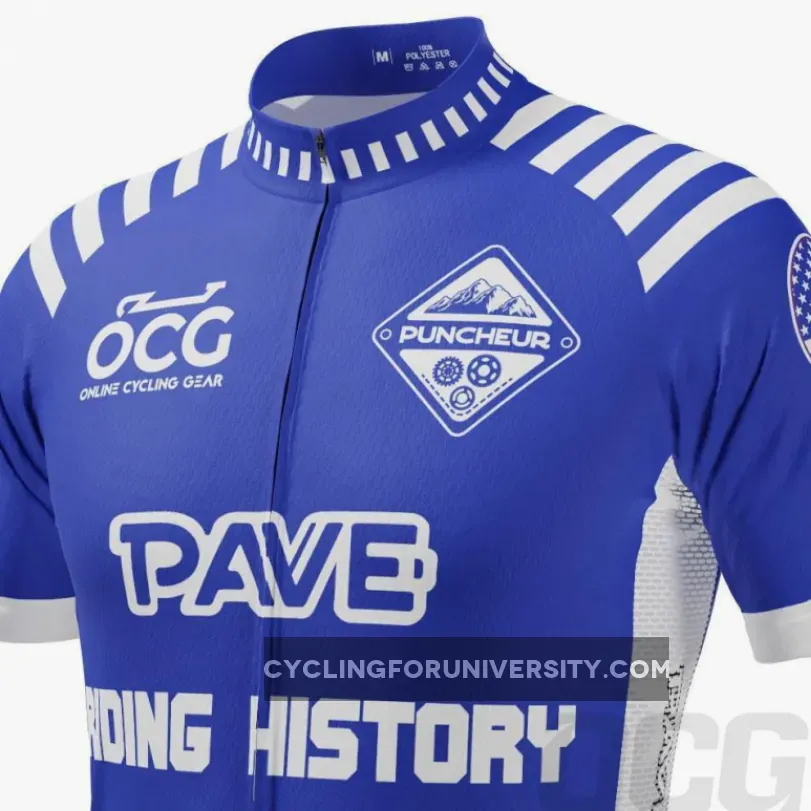 PAVE Athletic Blue Americas Short Sleeve Cycling Jersey