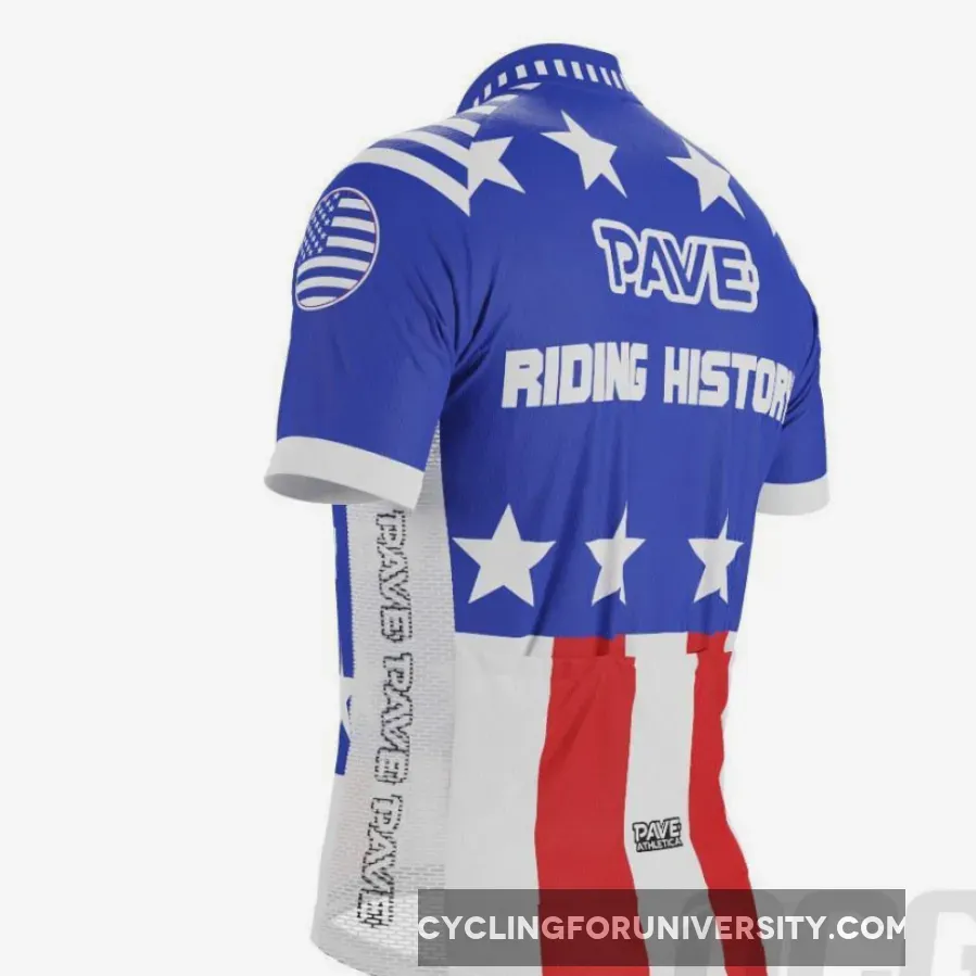 PAVE Athletic Blue Americas Short Sleeve Cycling Jersey