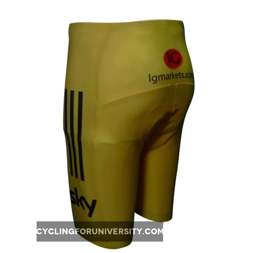 2012 Team SKY Yellow Cycling Shorts Tour De France - cycling shorts