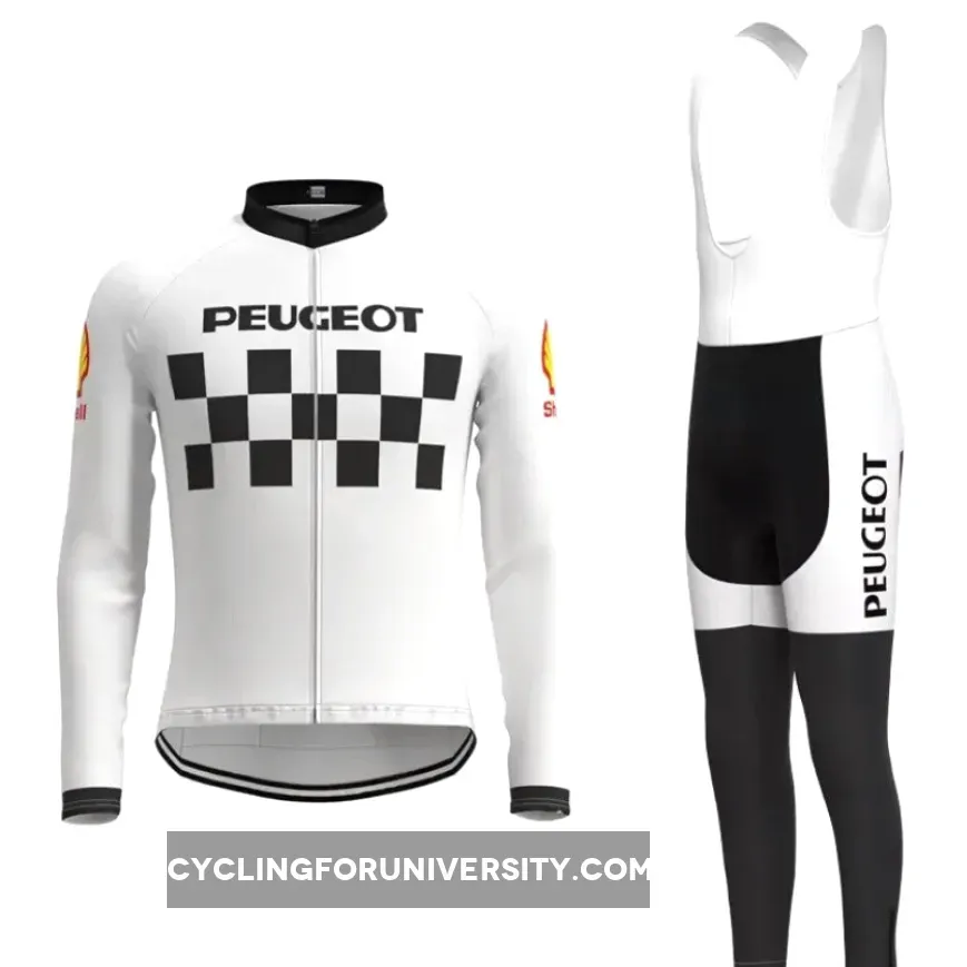 1986 Peugeot Team Retro Cycling Set Long Sleeves Brand New