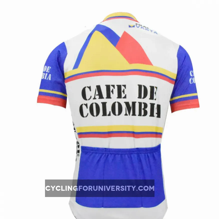 Cafe De Colombia Retro Men Cycling Team Jersey For Sale