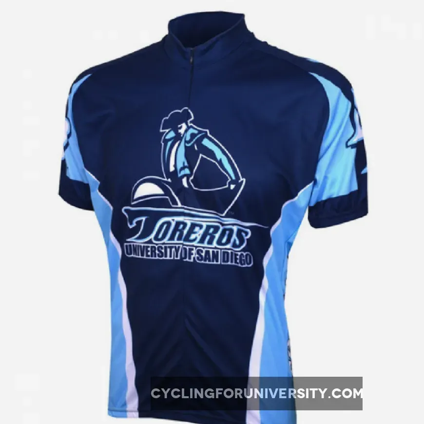 University of San Diego 3/4 zip Men's Short Sleeve Cycling Jersey