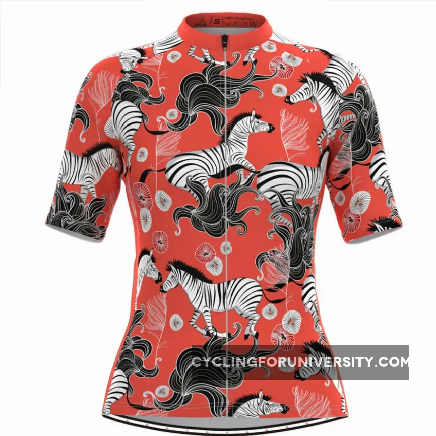 The Running Zebra Print Cycling Jersey- Women's Outlet