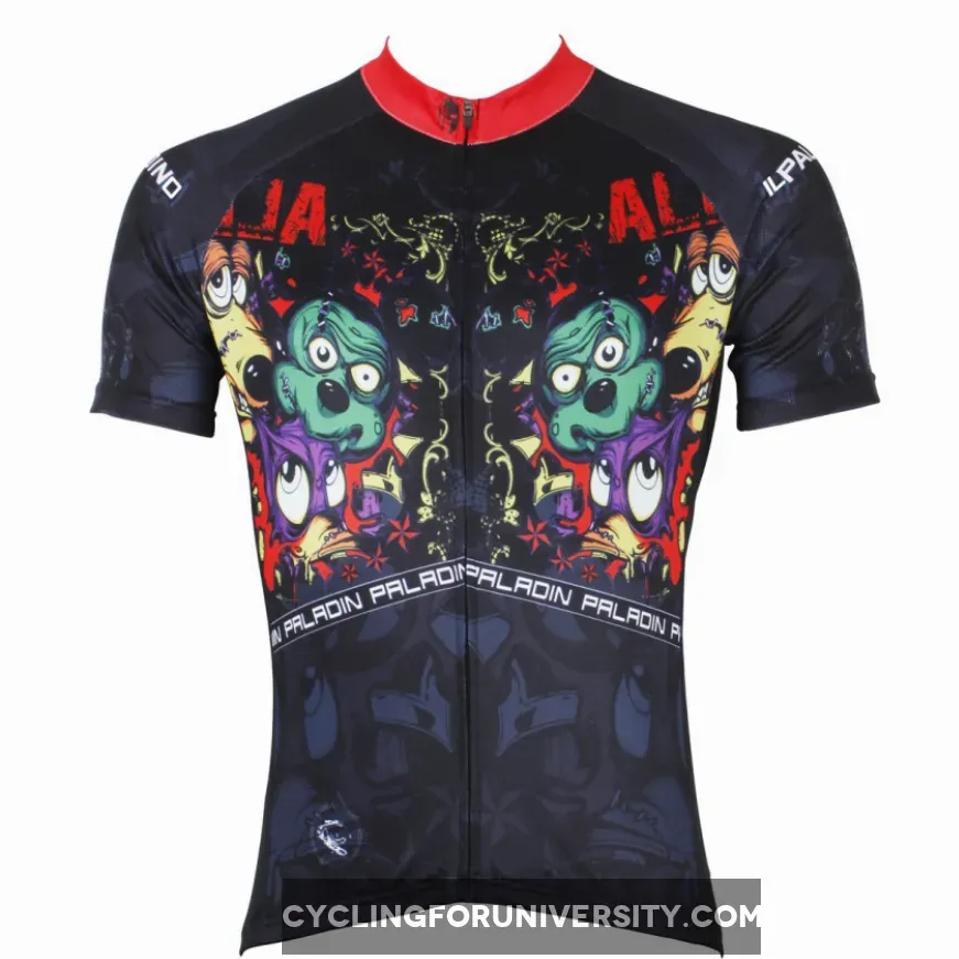 Ilpaladino Horror Mickey Mouse Men's Breathable Quick Dry Short-Sleeve Cycling Jersey Bicycling Shirts Summer Sport Upper Wear NO.528