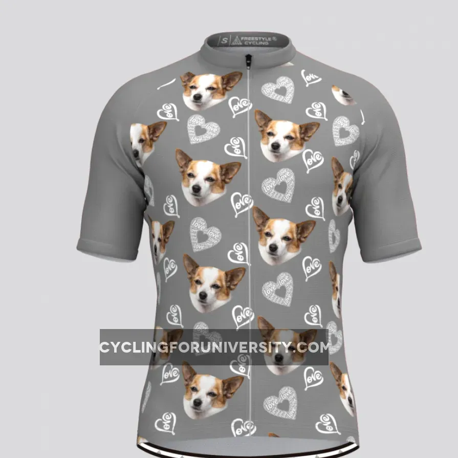 Custom Pup Face V4 Men's Jersey-Gray Online
