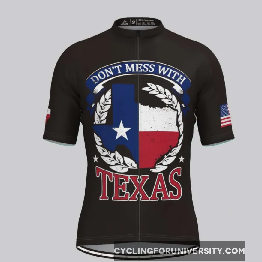 Don't Mess With Texas Men's Cycling Jersey Black Brand New