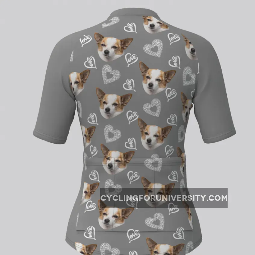 Custom Pup Face V4 Women's Jersey-Gray For Sale