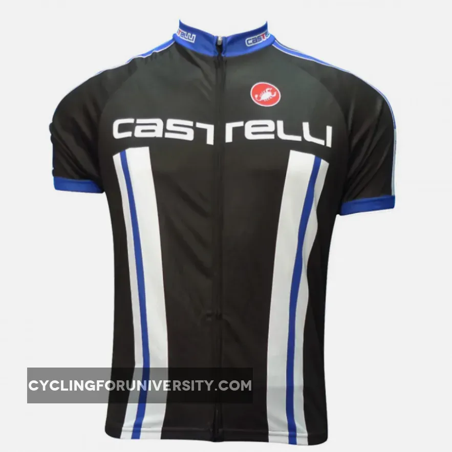 New CASTELLI BLACK-white Cycling Short Sleeve Jersey Online