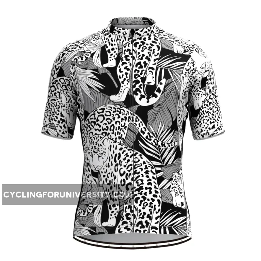 Men's Tropical & Jaguar Print Hawaiian Cycling Jersey V3