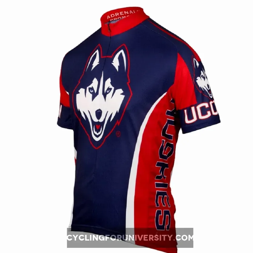 Adrenaline Promo University of Connecticut UCONN 3/4 zip Men's Cycling Jersey / Uconn Cycling Jersey UCONN-MED