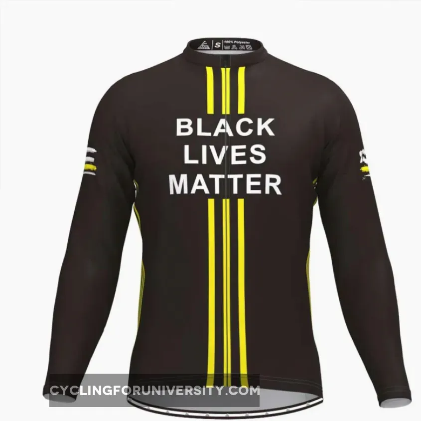 Black Lives Matter Freedom Men's Long Sleeve Cycling Jersey