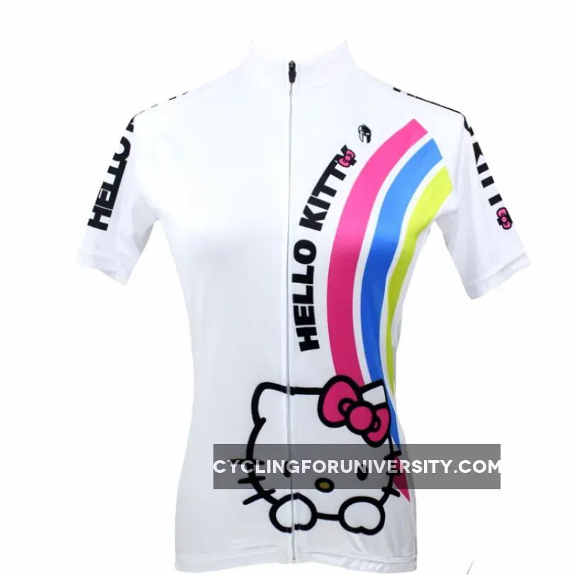 HELLO KITTY Princess Women's Cycling Jersey T-shirt Summer White NO.025