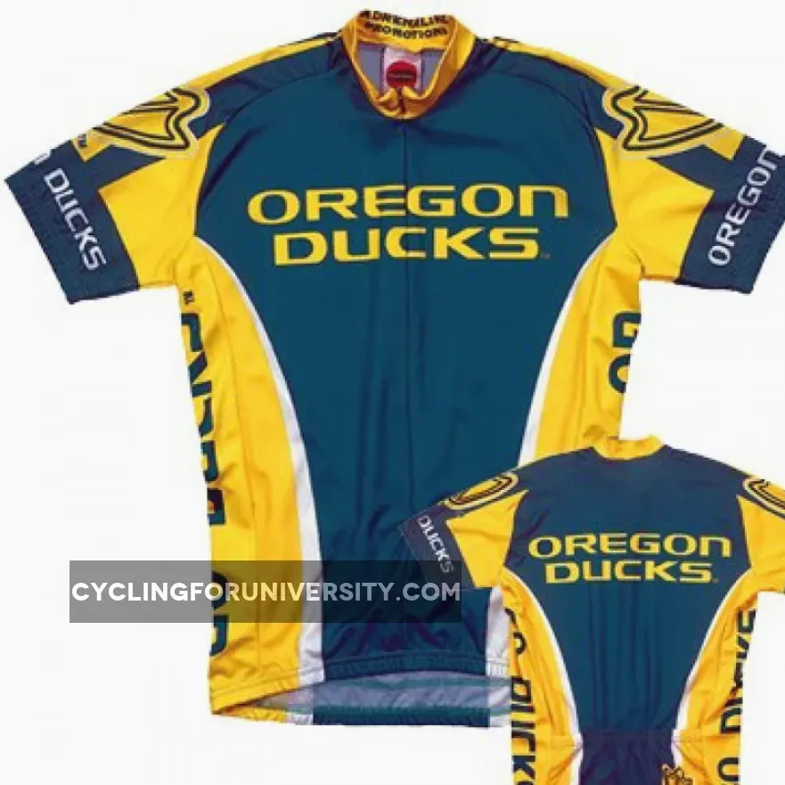 UO University of Oregon Ducks Cycling Short Sleeve Jersey Black