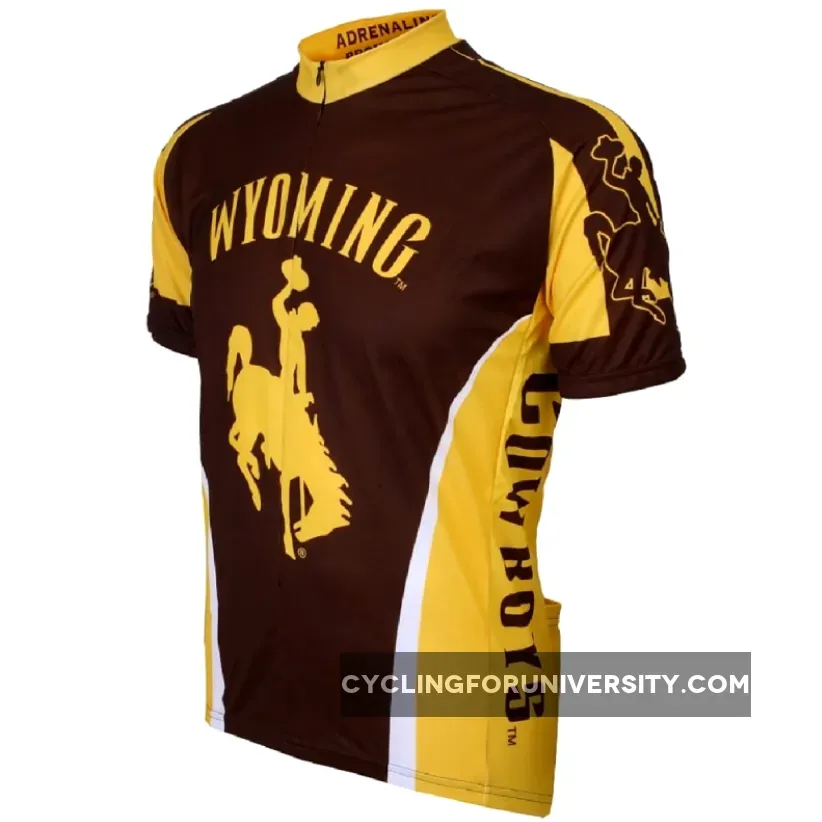 Adrenaline Promo University of Wyoming Cowboys 3/4 zip Men's Cycling Jersey