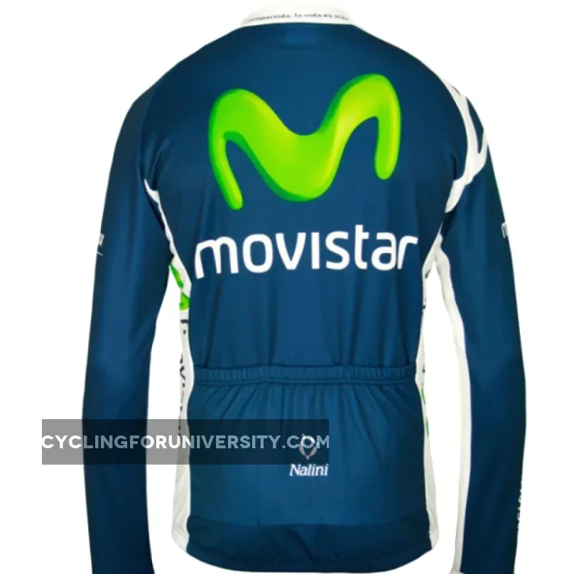 MOVISTAR 2012 Radsport-Profi-Team Long Sleeve Jersey