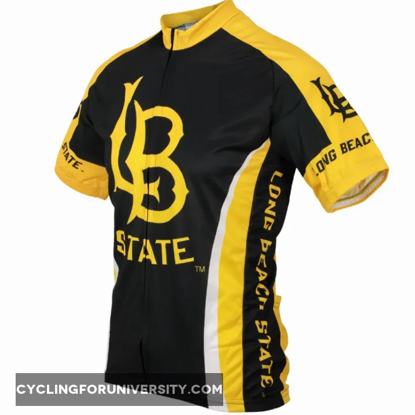 Long Beach State University College Full zip Men's Cycling Jersey LBSU-MD