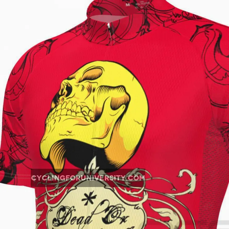 Men's Dead Or Alive Red Skull Cycling Jersey To Buy