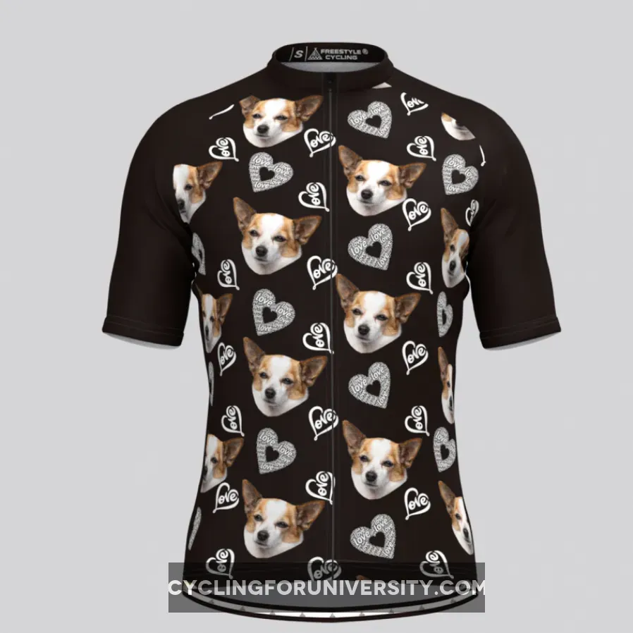 Custom Pup Face V4 Men's Jersey-Black To Buy