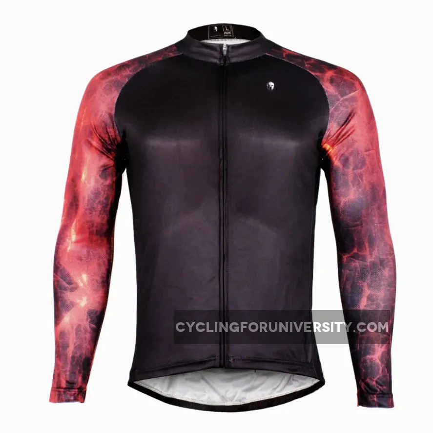 Best-seller Men's Black Sportwear Quick-dry Long-sleeve Cycling Jersey Breathable Ultraviolet Resistant Outdoor Sport Bike Shirt for Spring Fall Autumn 384